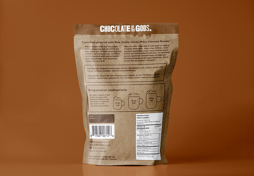 COCO Salted Caramel Vegan Superfood Hot Chocolate