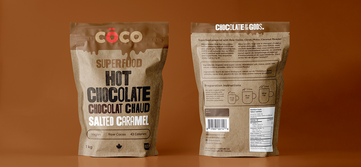 COCO Salted Caramel Vegan Superfood Hot Chocolate