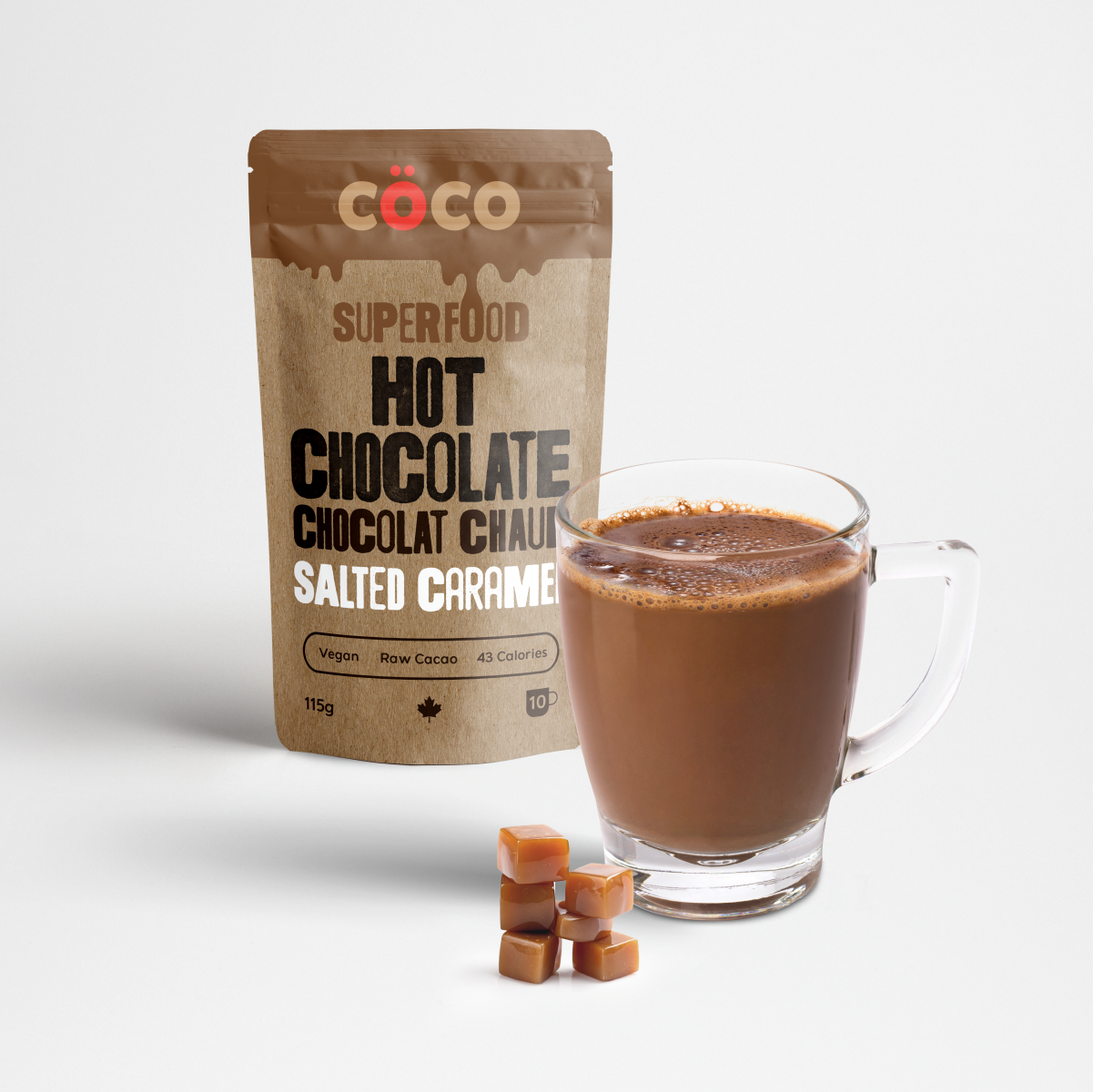 COCO Salted Caramel Vegan Superfood Hot Chocolate