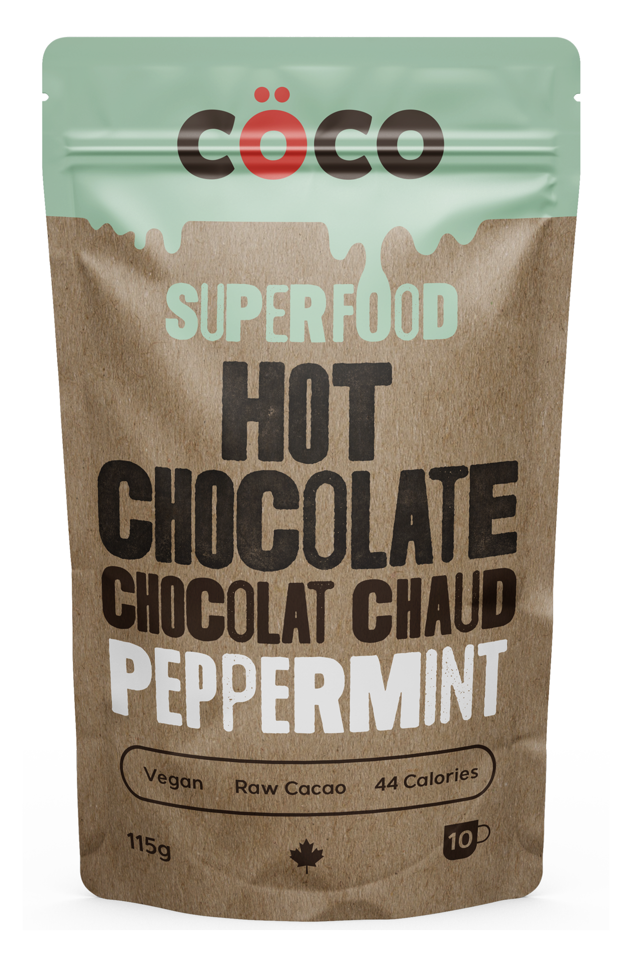 COCO Peppermint Vegan Superfood Hot Chocolate