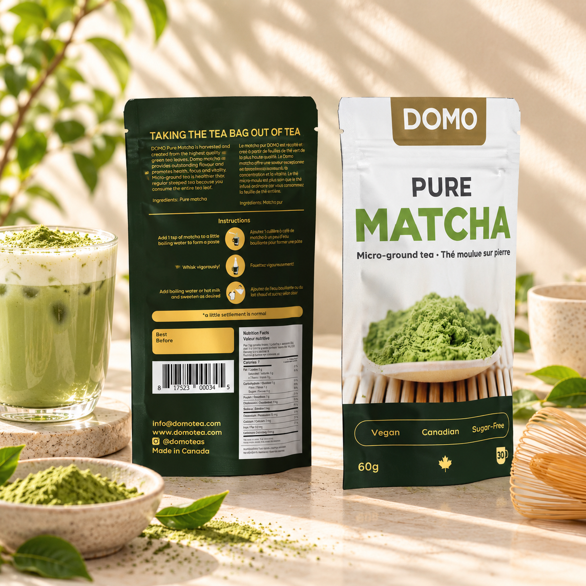 DOMO Pure Matcha (Sugar Free)